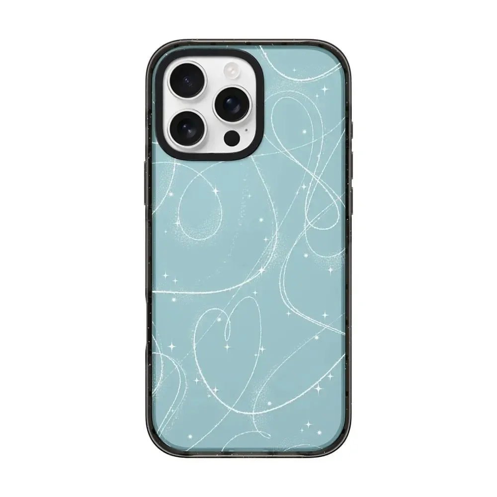 Criativo céu 2.0 acrílico borda preta magnética capa de telefone para iphone 17 16 15 14 13 12 pro max caso