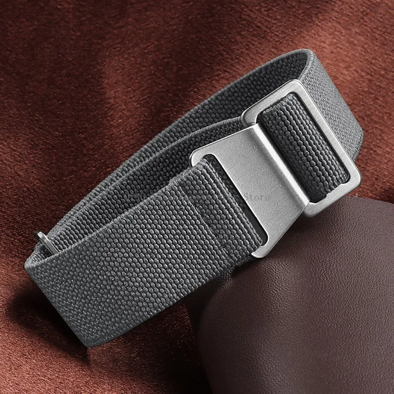 Nylon gevlochten horlogeband elastische nylon band Franse troepen parachute tas universele polsband heren dames sportarmband 18/20/22 mm