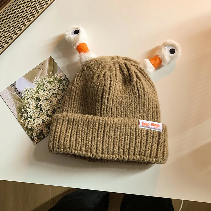 Niedliche Cartoon-schrullige lichtemittierende Tentakel-Strickmütze, Eltern-Kind-Modelle, warme Wollmütze, Augen, lichtemittierende Beanie, Monstermütze – Detail 10