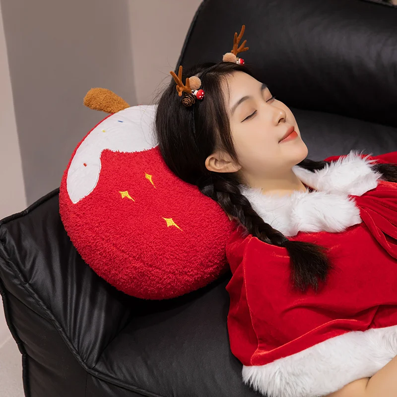 Roter Apfel Weihnachtsbaum Lebkuchenmann Plüschpuppe Neue Weihnachtsserie Plüschtiere Weihnachtsatmosphäre Dekor Geschenk