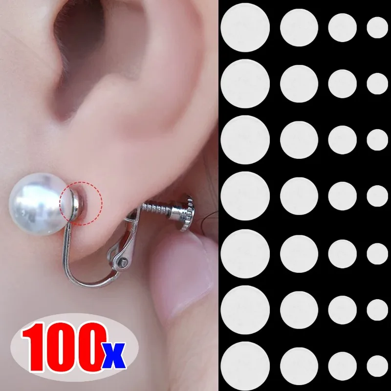 20-100pcs Ear Support Stickers Ear Backs Invisible Earlobe Support Patches Hypoallergenic Adhesive Backing for Pierced DIY Tools