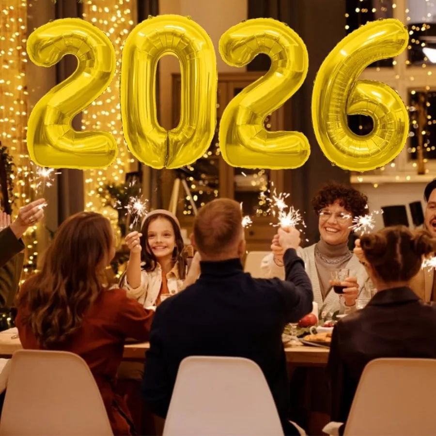 2026 بالونات 40 بوصة ذهبية 2026 رقم بالون 2026 احباط بالون 2026 زينة بالونات التخرج 20 22 26 60 62 رقم بالون