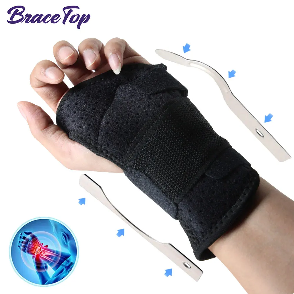 Wrist Brace for Carpal Tunnel Relief Night Support, Maximum Support with 2 Stays Adjustable Splint Tendonitis, Arthritis Sprains