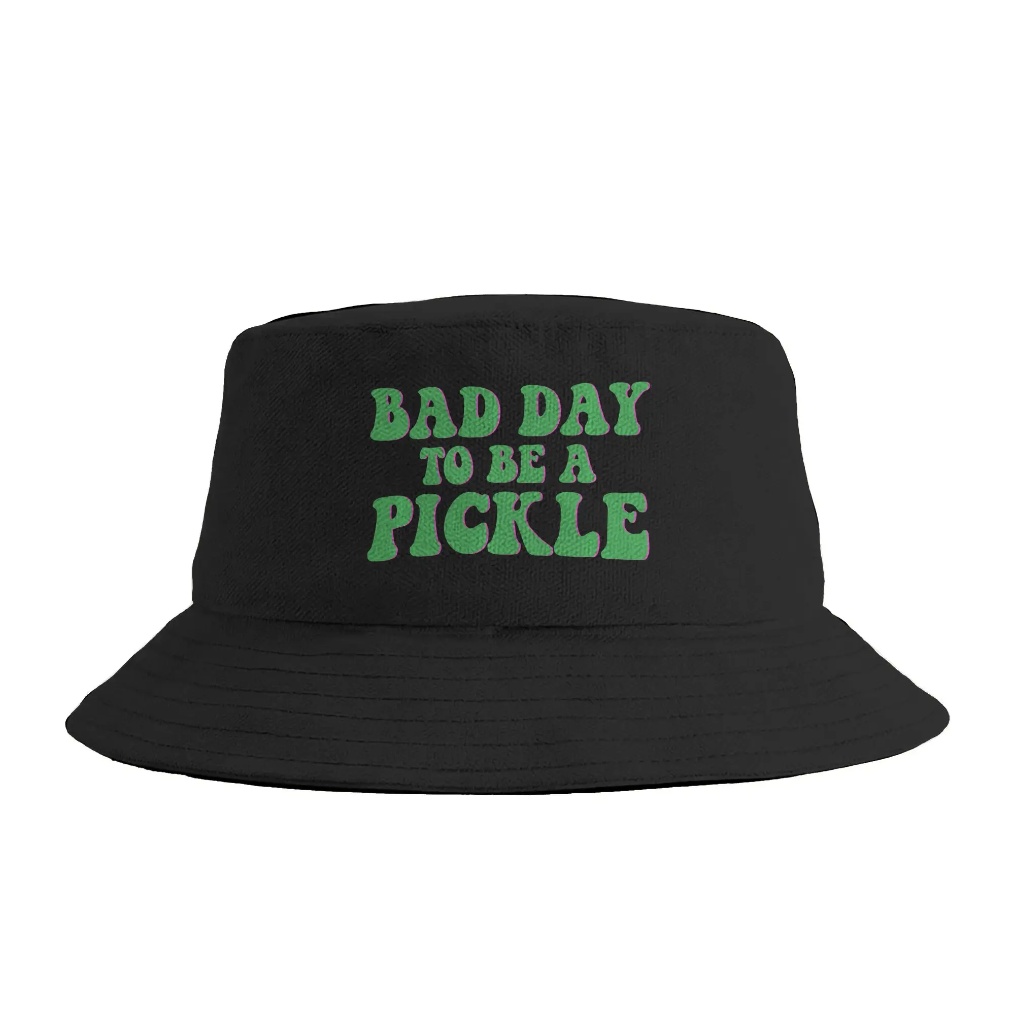 Bad Day to Be A Pickle Bucket Hat  Hawaii Fisherman Caps Breathable Fishing Visor Hats For Women Korean Graphic Cap