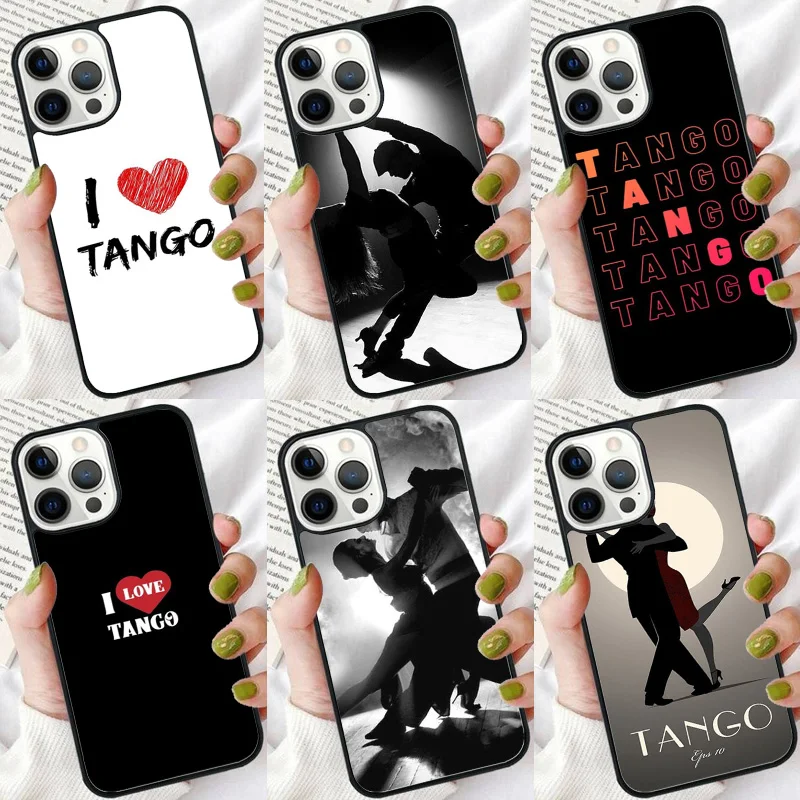 Latin Tango Dancing Dance Phone Case For iPhone 16 15 14 plus XR XS 11 12 13 Pro max Soft Bumper Shell Cover coque