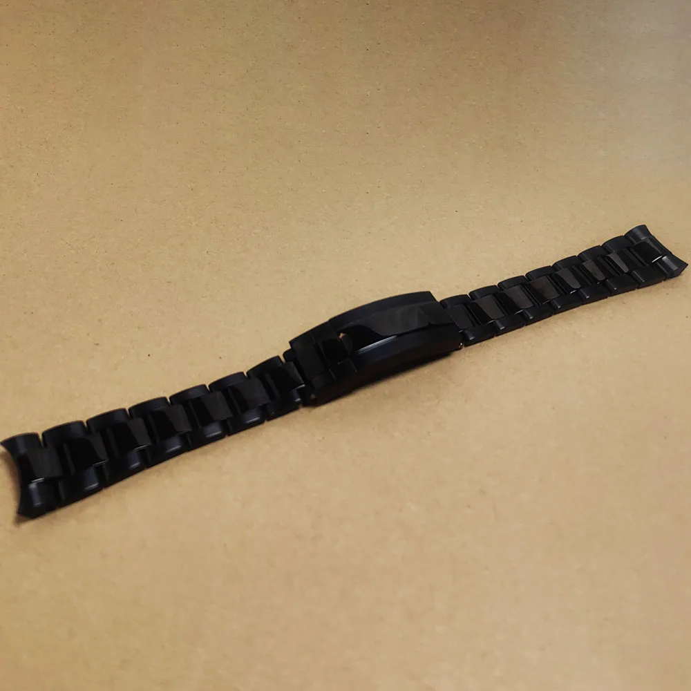 20 مللي متر واسعة الصلبة سوار الفولاذ المقاوم للصدأ انزلاق مزلاج معصمه لحالة NH34 NH35