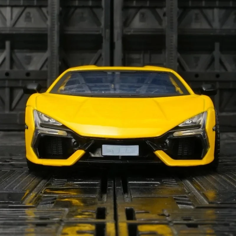 Voor 1:32 Lamborghini Revuelto Daniel legering model auto ornamenten super running akoestisch-optische kinderen trek speelgoed auto gift
