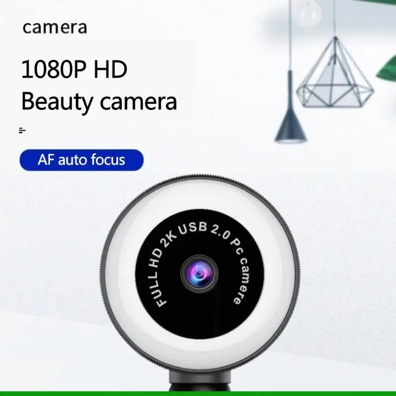 U55C 1080P/2K/720P Webcam Widescreen Video Calling and Recording for W/ 3 Gear Fill L