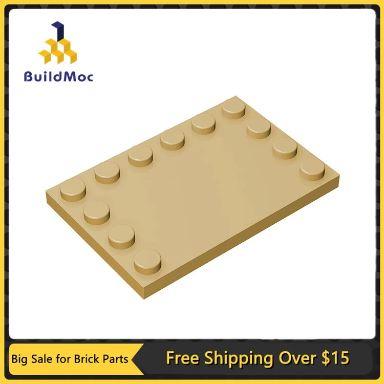 

10Pcs MOC Parts 6180 Tile Modified 4 x 6 with Studs on Edges Compatible Bricks DIY Building Blocks Particle Kid Puzzle Brain Toy