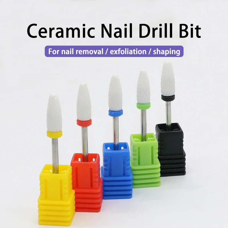 Ddq hochwertige Nagel bohrer Keramik Nagel feile Bits Kunst Polieren Schleif kopf Werkzeuge Nail Art