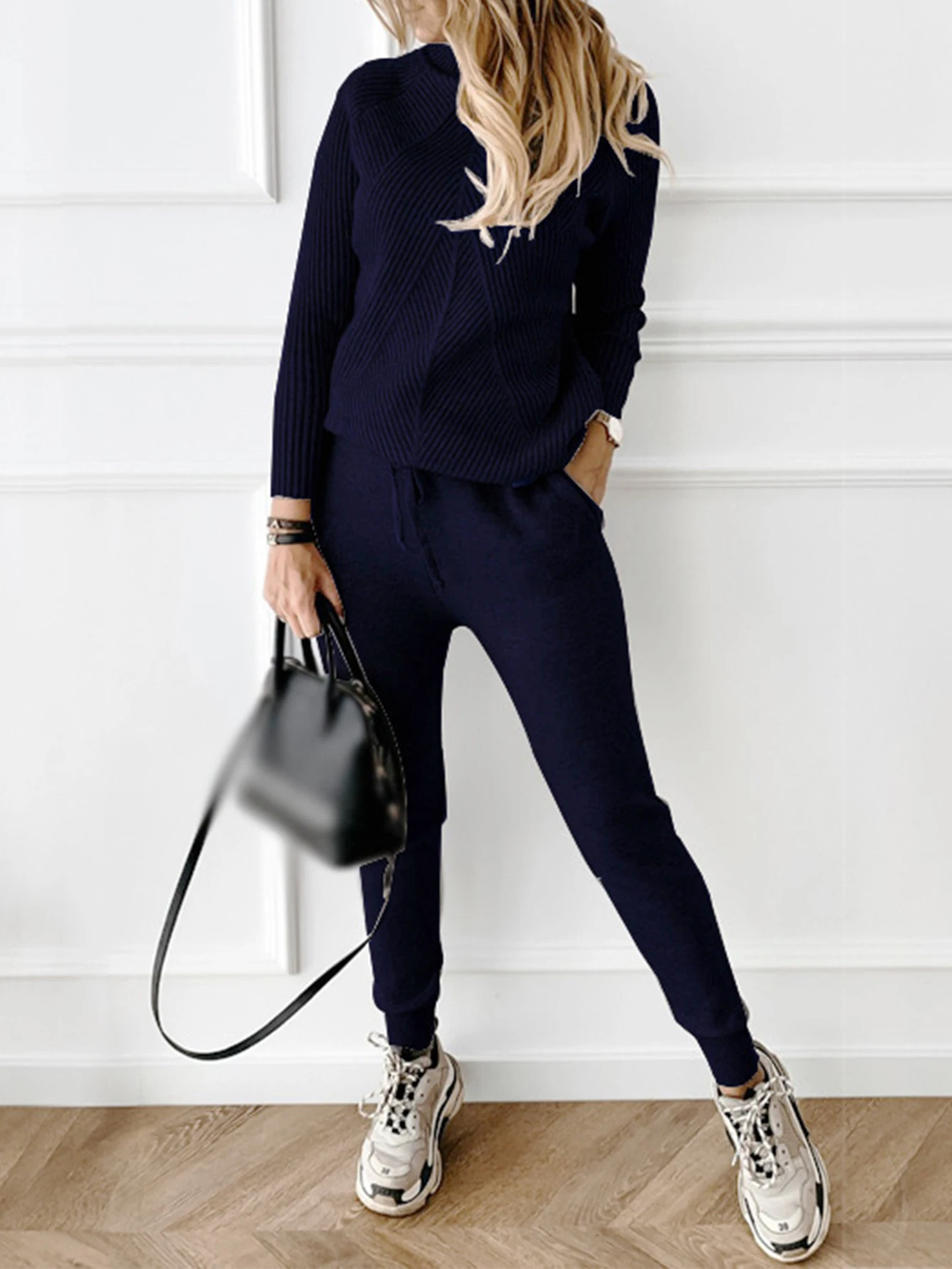 Casual Fit Suit Trousers Set No Decoration Fashionable Women's Long Pants Outfit Suitable For Various Occasions