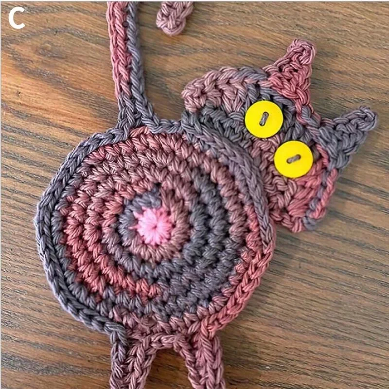 Funny Coaster High Temperature Resistant Easy To Clean Reused Various Styles Wear-resistant Heat Insulation Cloth Cat Butt Coast