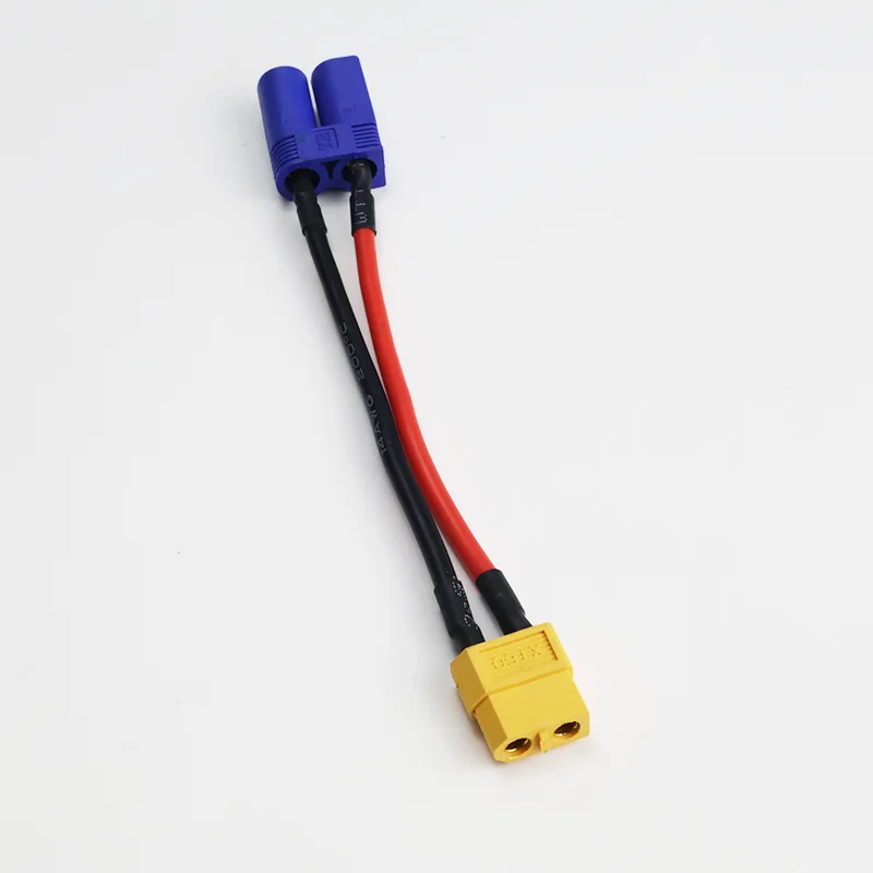 4 stuks Adapter XT60 Naar EC5 Vrouwelijke/Man Plug Connectors 14AWG 100mm Sluit voor RC Lipo Batterij Oplader onderdelen DIY uitbreiden