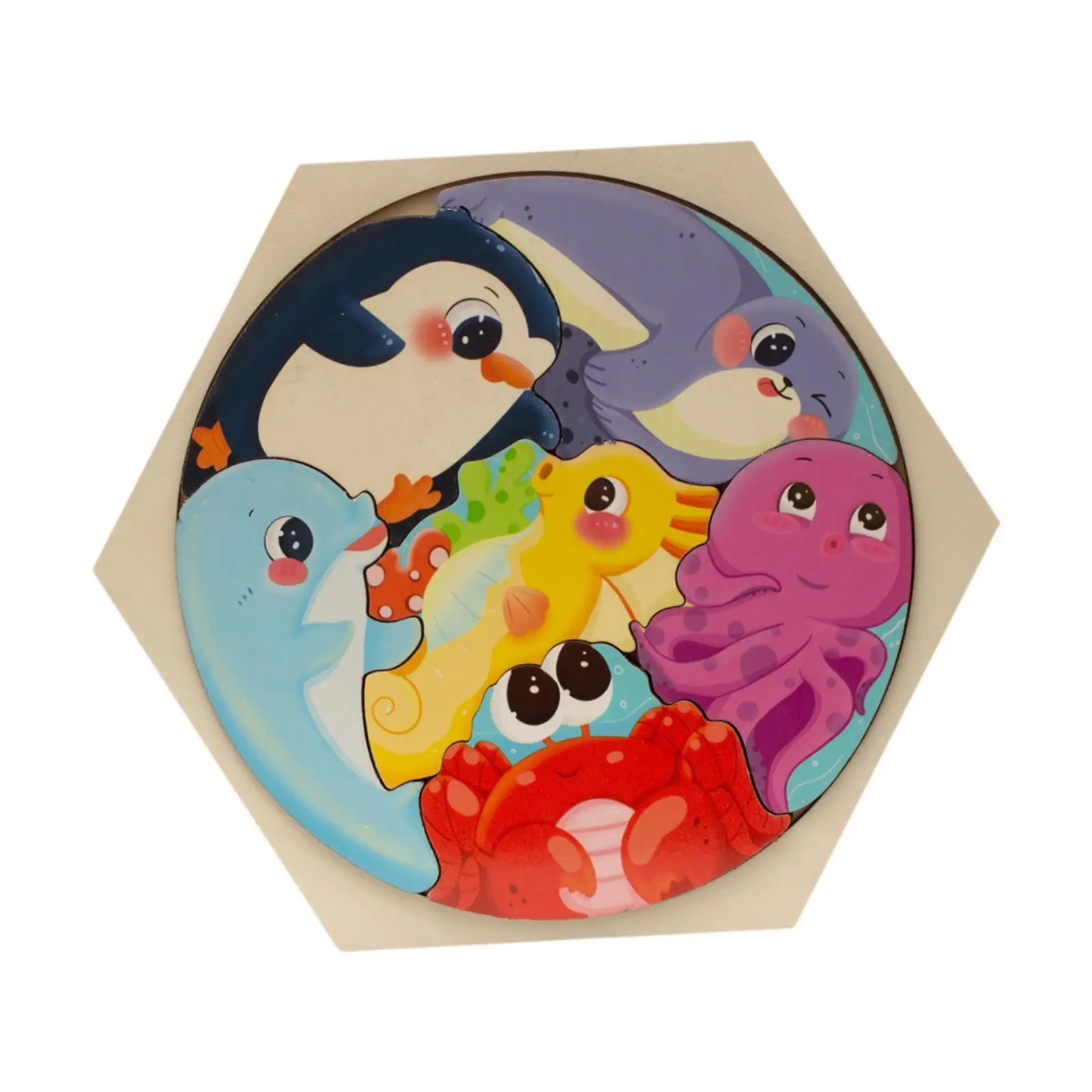 

Wooden Puzzles Teaching Aids Logical Thinking Shape Pattern Animal Puzzles for Kids Toddlers Boys and Girls