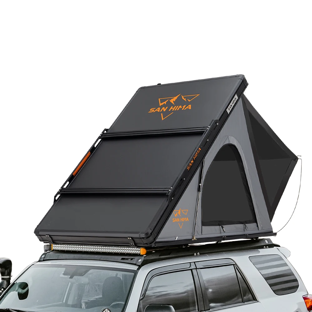 

Quick Setup Slimline Car Hardshell Rooftop Tent Lightweight Aluminum Hard Shell with Roof Rack for 4x4 Offroad Camping