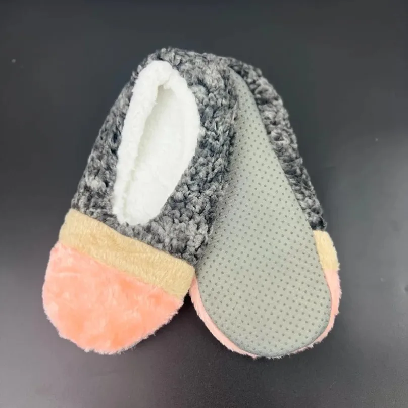 Fluffy Slipper Women Winter Warm House Fuzzy Fur Contton Plush Non Slip Grip Indoor Lazy Female Home Floor Shoe Room Furry