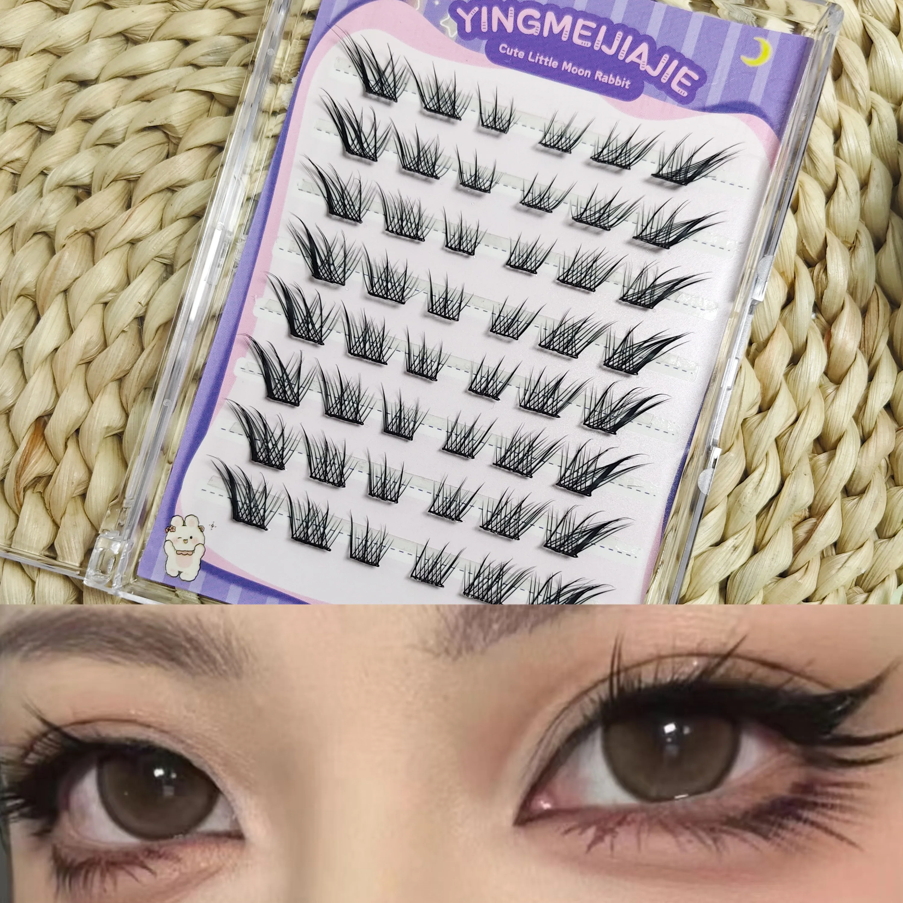 Wimpern-Cluster Manga DIY Wimpernverlängerung 8-16mm Wispy Wimpern-Cluster 110 Stück Natürliche Cluster-Wimpern für Zuhause D-Curl Fairy Lashes C