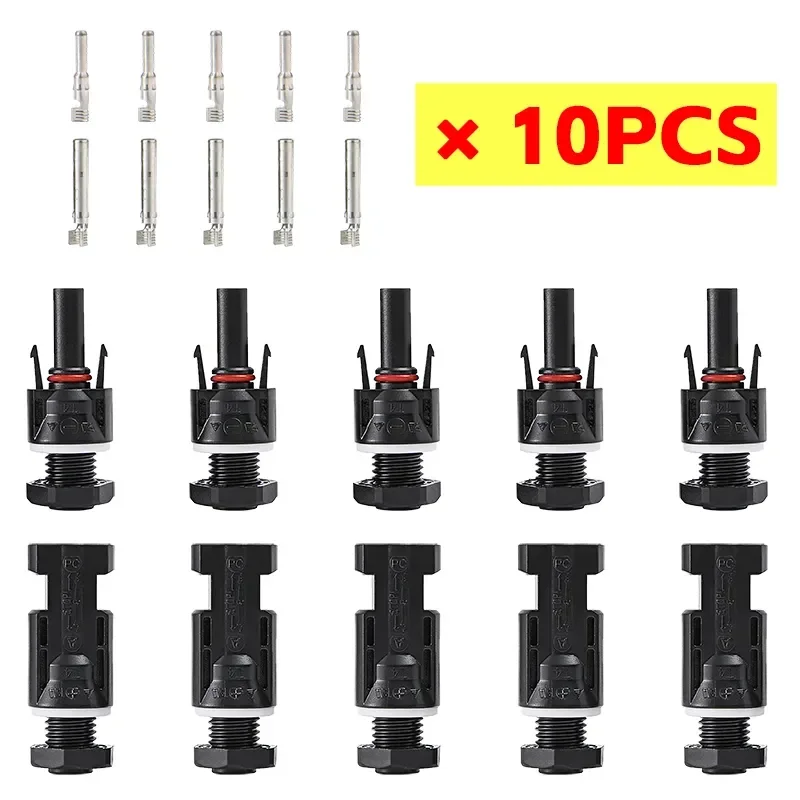 10/20/40/100PCS Solar PV Connectors for Solar Panel Mount and Inverter Panel Solar connector solar  coupler IP67 DC1000V