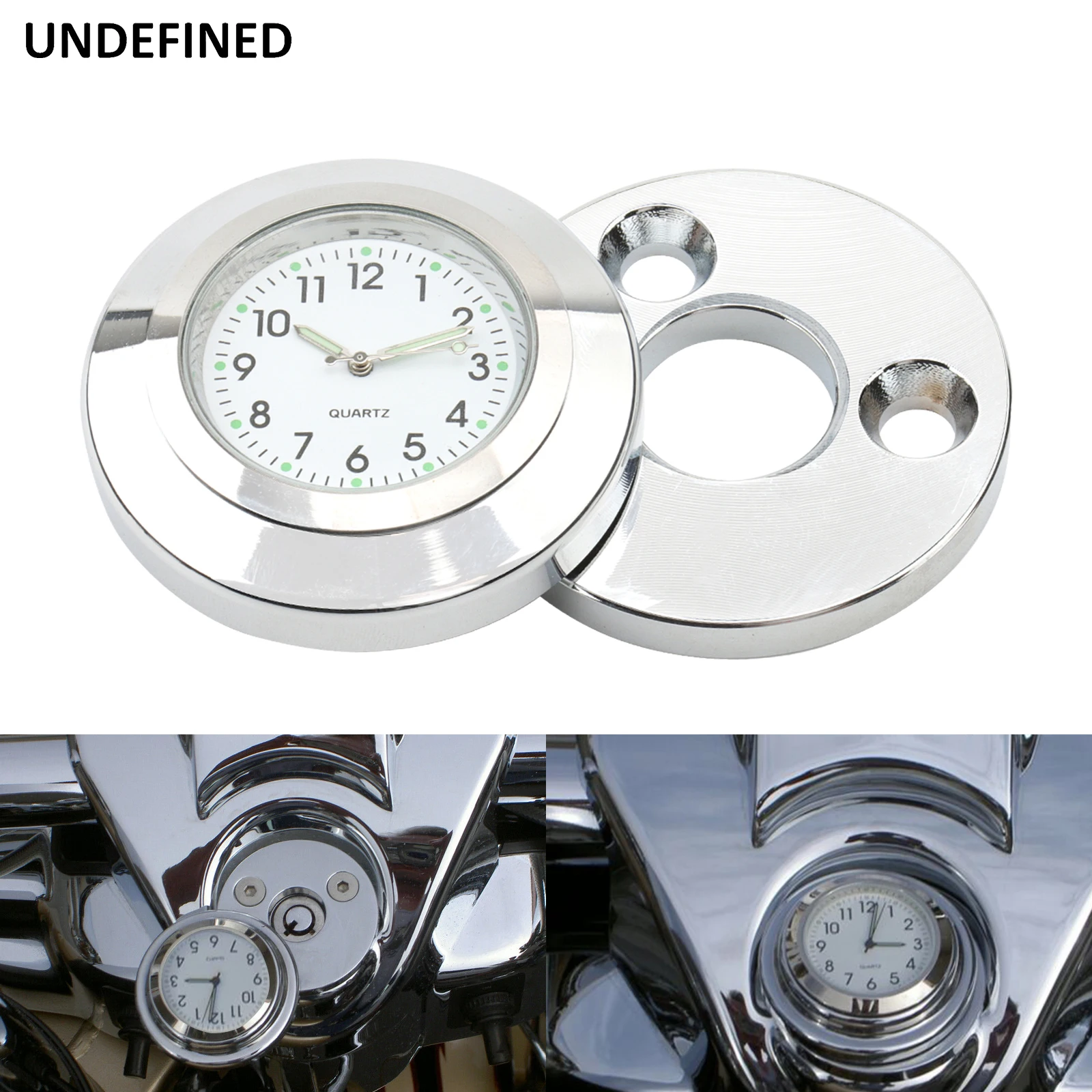 

For Harley CVO Road King Special 1994-2022 Waterproof Aluminium Black/White Dial ROADKING Motorcycle Fork Lock Clock Cover