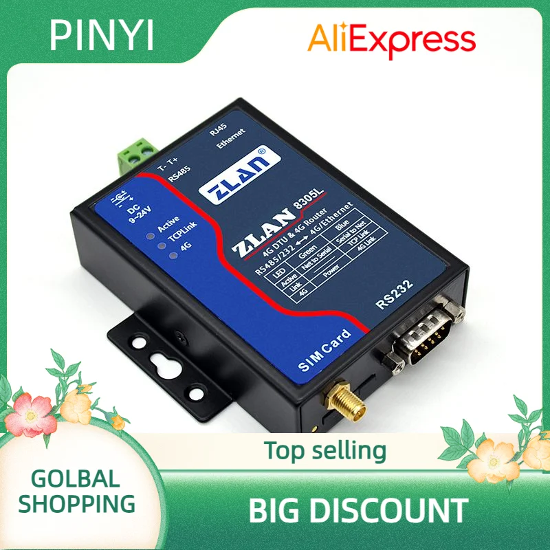 4g gateway serial port to 4G GPRS RJ45 high speed IoT modern device ZLAN8305L