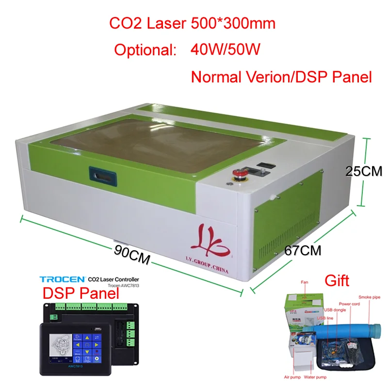 

50W CO2 Laser Engraving Machine 5030 40W Cutter Machine CNC Laser Engraver with DSP Control Panel for Wood Acrylic