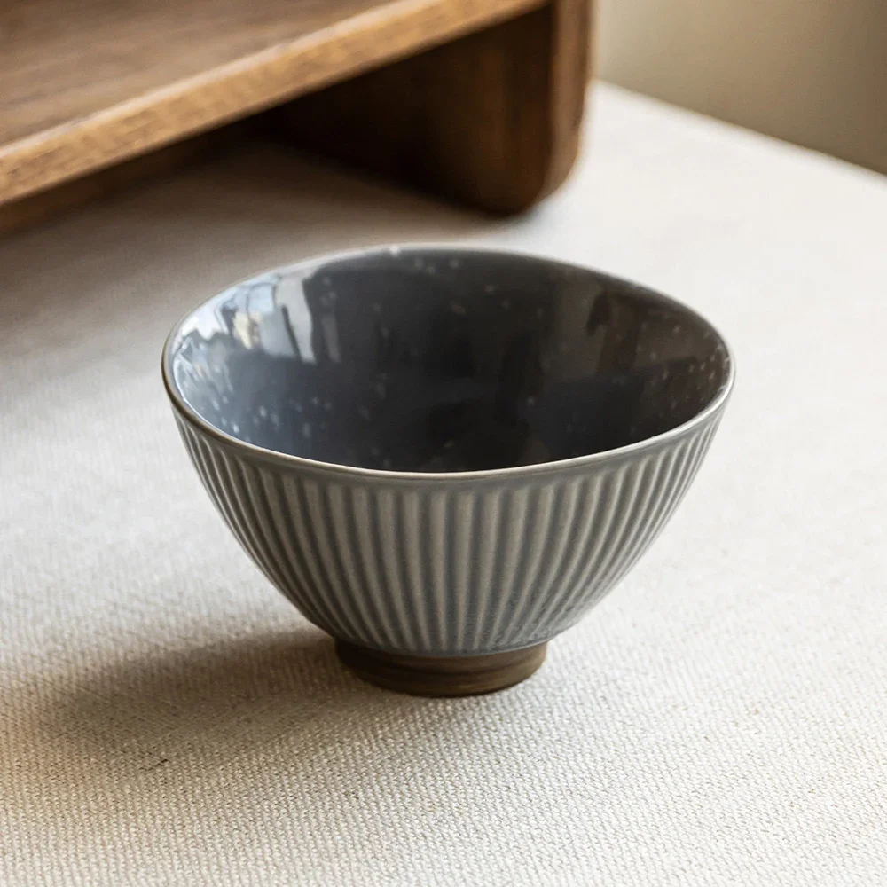 Japanese Vintage Porcelain Bowl 5.4 Inch Solid Color Ceramic Food Container Restaurant Homehold Lunch Rice Soup Bowls