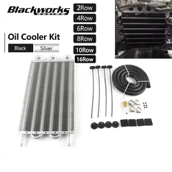 2Row 4Row 6 Row 8 Row 10 Row Aluminum Universal Oil Cooler Kit Oil Radiator Car Auto Transmission Auto-Manual Radiator Converter