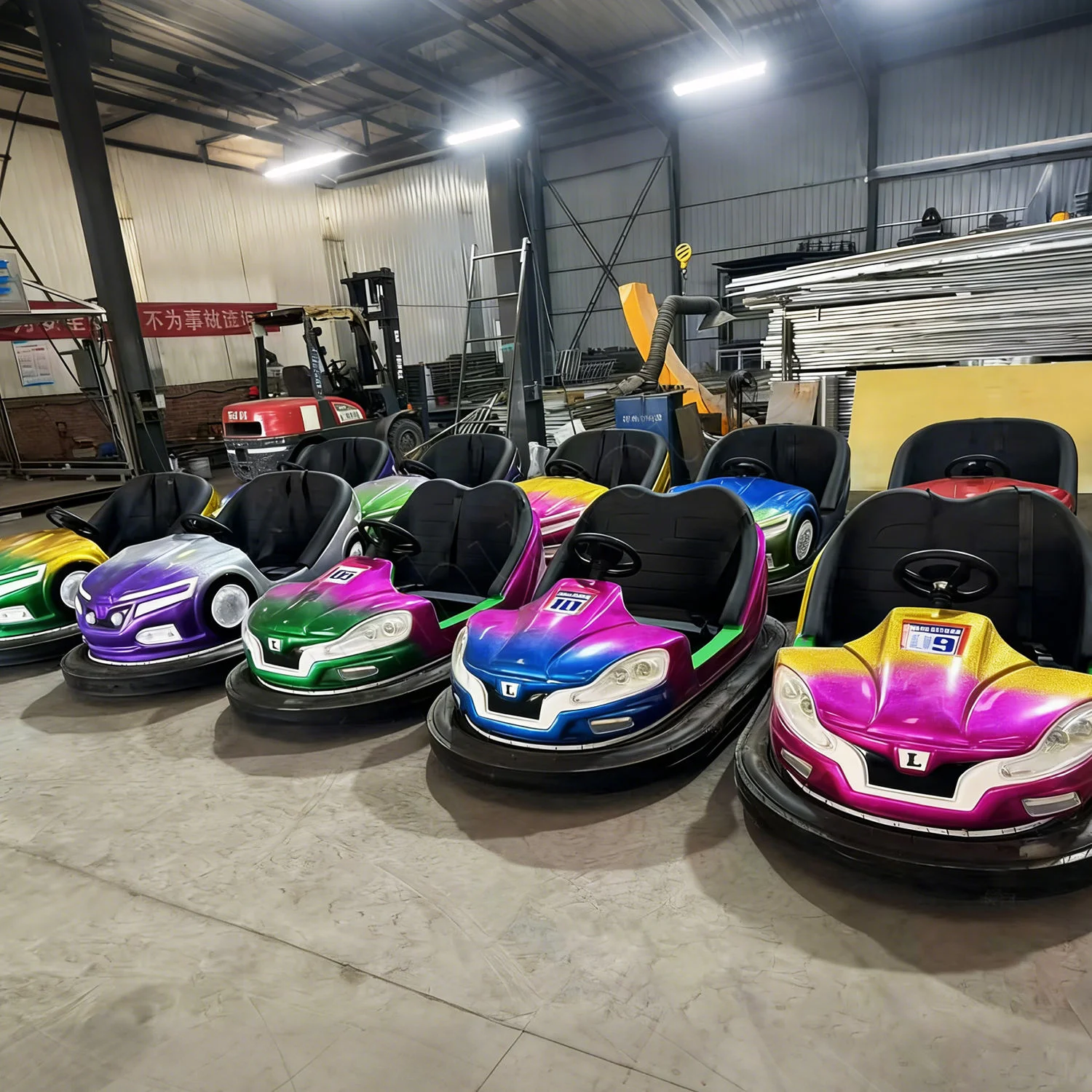 &With Colorful LED Lights Fiberglass Battery Bumper Car for Adult Kids Indoor Resort Mall & Outdoor Playground Amusement Comm Us