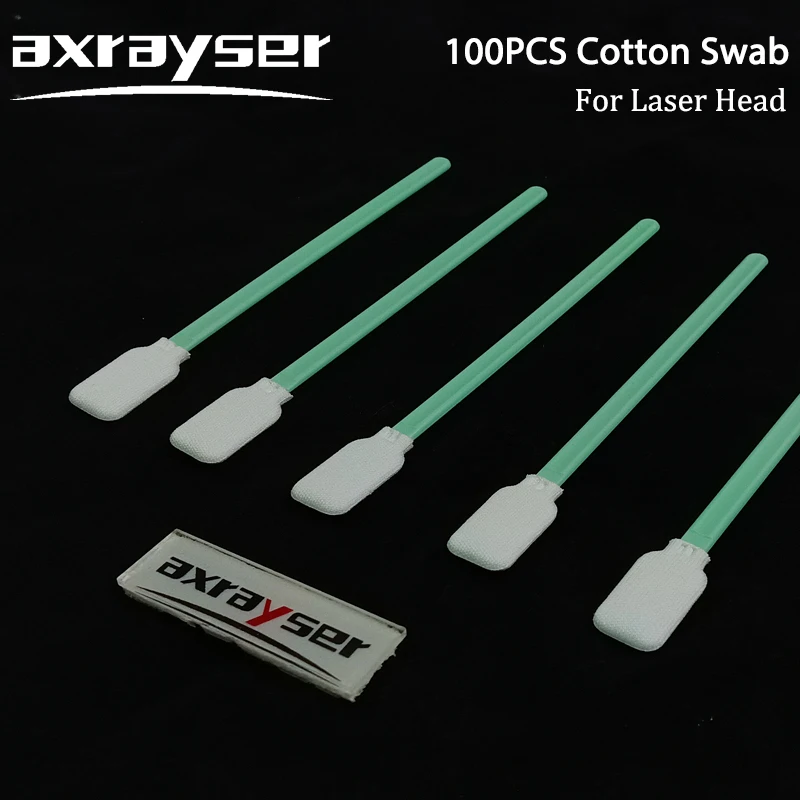 Imagem -03 - Cotonete Ferramentas de Limpeza Indústria Limpa Não Tecido Anti-estático Dust Off para Fiber Laser Head Lens Protective Windows 100 Pcs