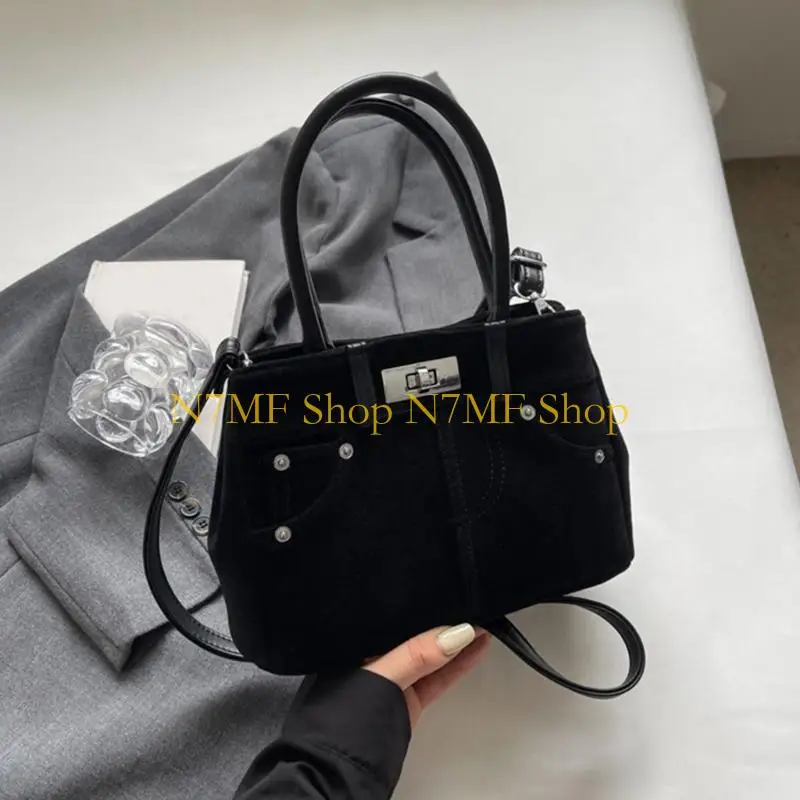 N7MF عملية PU Crossbody حقيبة الكتف واسعة حقيبة يد للاستخدام اليومي