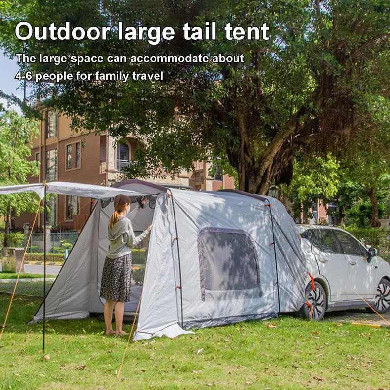 Imagem -03 - Waterproof Tenda Cauda Auto para Camping Tronco do Carro Suv Traseiro Toldo Sun Shelter Self-driving Pessoa