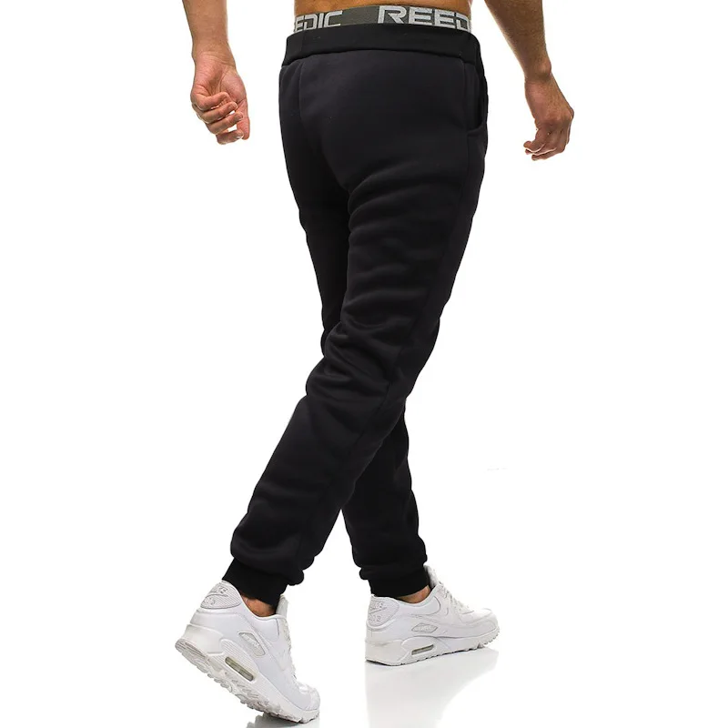 Spring and Autumn Sports Pants, Men's Casual Legged Long Pants, Versatile, Winter Plus Velvet Thick Warm Pants