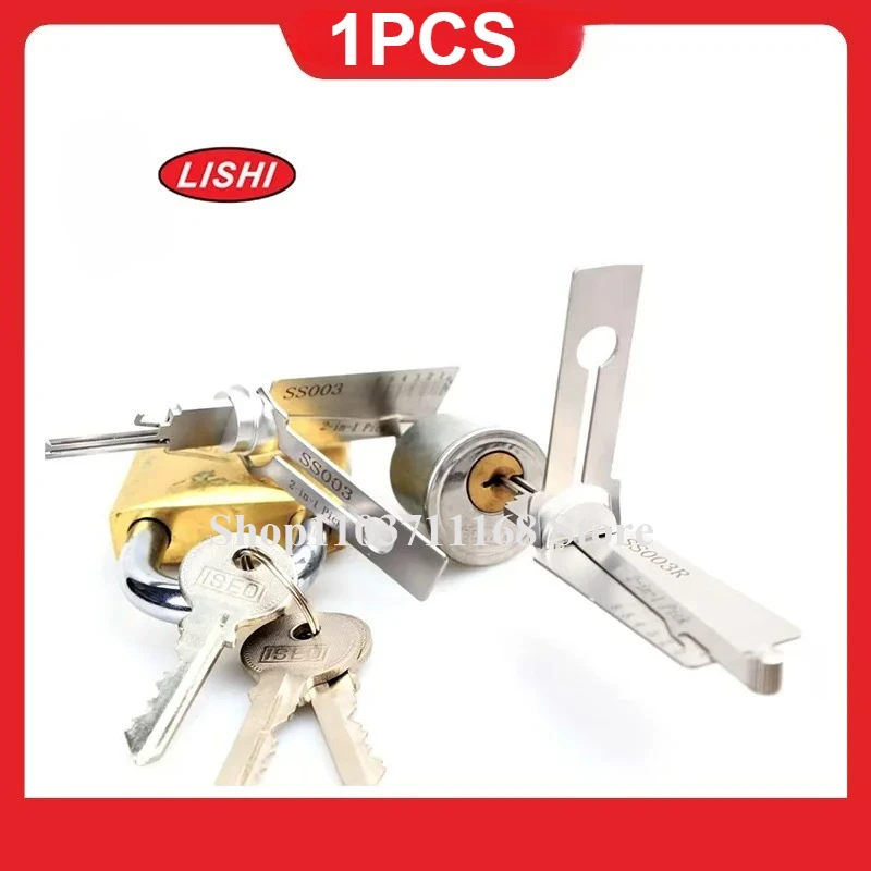 

1PCS for ISEO 5 Pin 6 Pin Lock Door Open Locksmith Tools Lishi 2 in 1 SS003 SS003R Pick Civilian Picking Kits Master Key Decoder