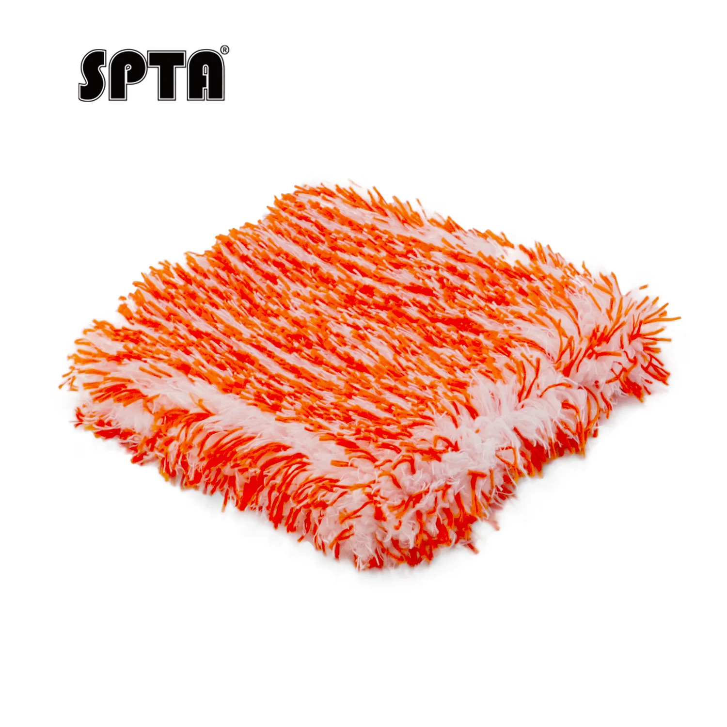 

SPTA Hybrid Car Wash Sponge Mitt Pad Microfiber Car Wash Pad Sponge Wrapped in Soft Plush Fiber Cloth Material Car Safe Washing