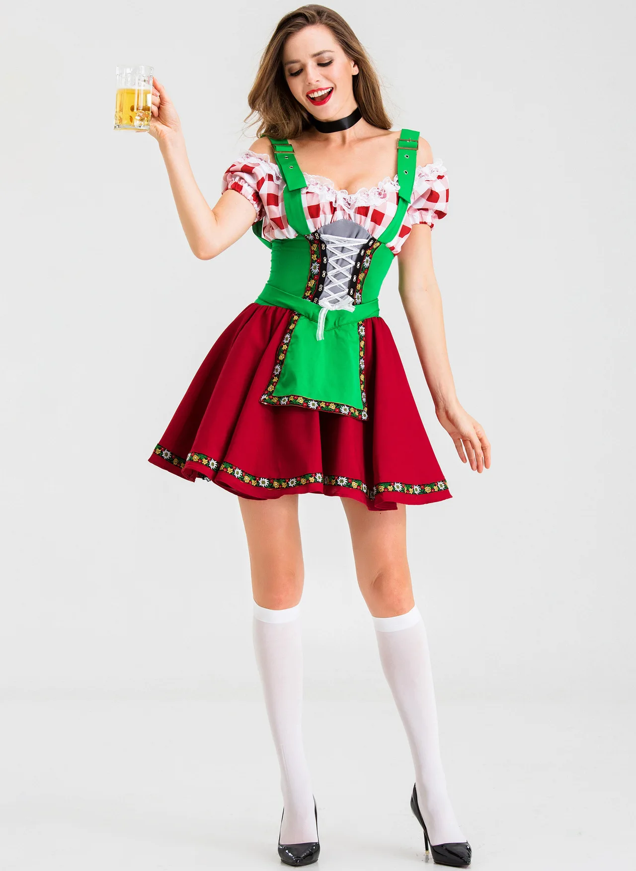 

Mh Beer Festival Traditional Holiday Par Costume loween Bar Dance Maid Beer Dr Women's Ethnic Stage Clothing