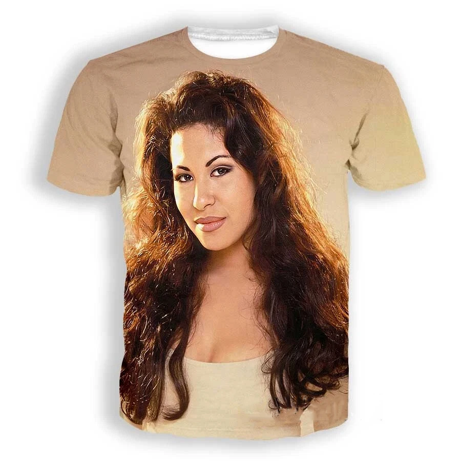 Camisetas Selena Quintanilla con estampado 3D para hombre y mujer, camiseta informal de manga corta a la moda, camisetas de gran tamaño, camisetas Harajuku para hombre, ropa
