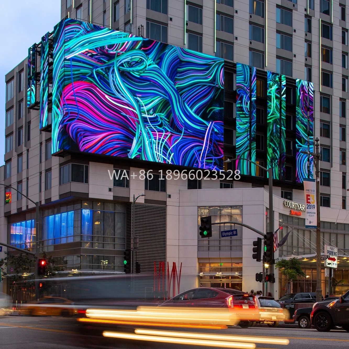 لوحة إعلانات رقمية تجارية خارجية ثلاثية الأبعاد LED لشاشة إعلانات جدارية للبناء الخارجي من الداخل والخارج #1