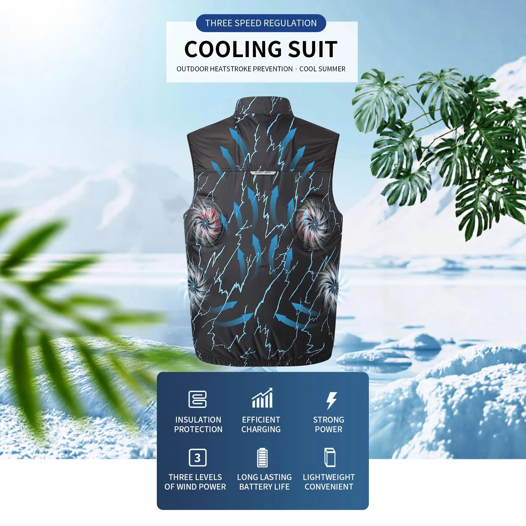 Fishing Kit Compact - Unisex Summer Cooling Sleeveless Vest USB