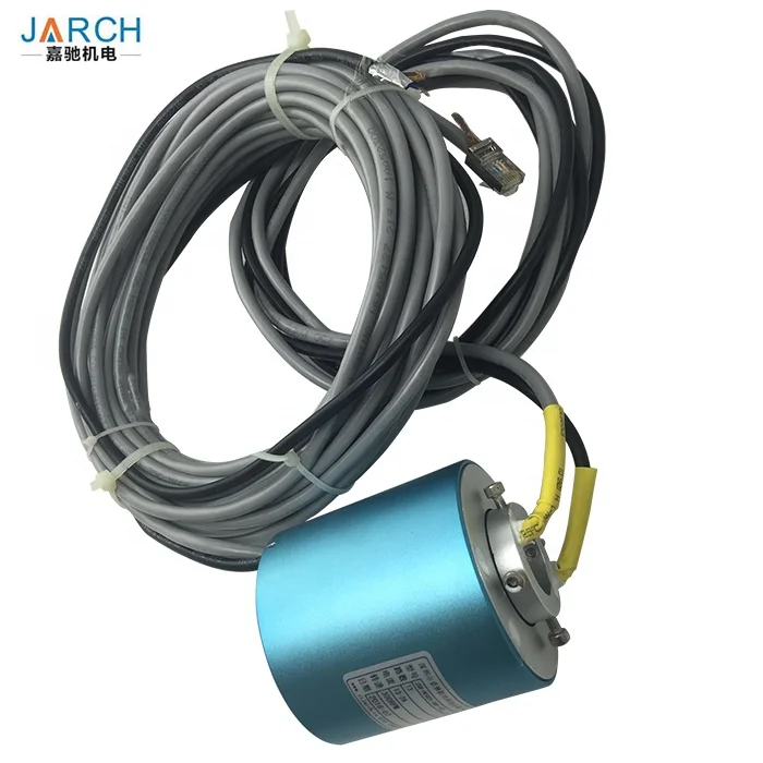 

35mm~50mm bore slip rings 100m 1000M Base T 8 cores USB 1.0 2.0USB Ethernet video
