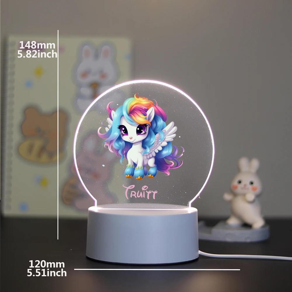 Personalized Custom Unicorn Fashion  3D Lamp Bedside Lamp For Children Bedroom Decor Birthday Gift 3D Led Night Lamp