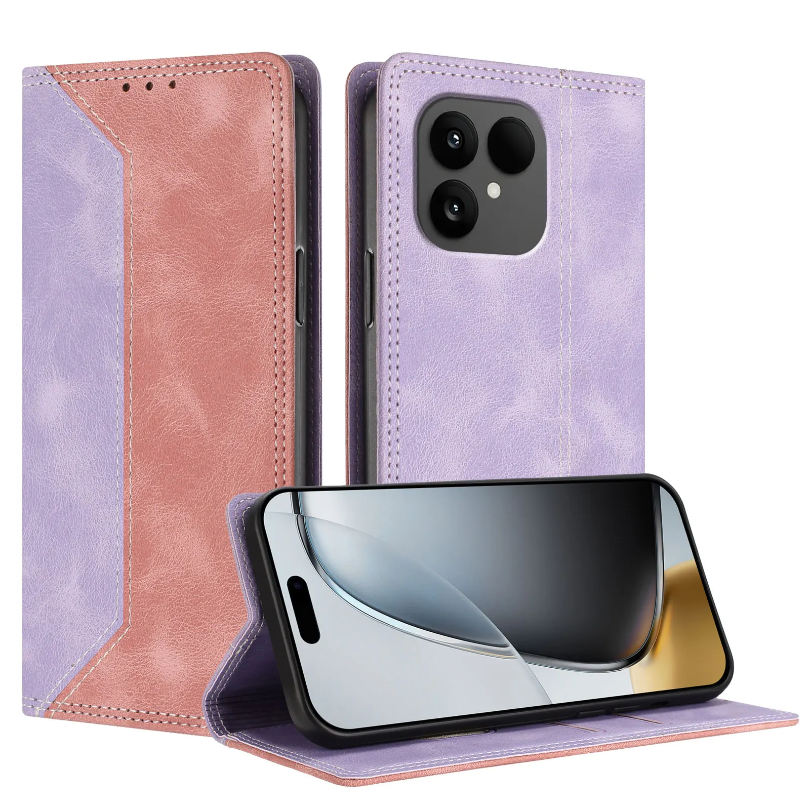 لصق حافظة جلدية مغناطيسية لهاتف Funda Xiaomi Redmi 15 15C 14C 13C 12C A5 Xiaomi Note 15 14 13 12 Pro Plus حافظة غطاء هاتف قابل للطي