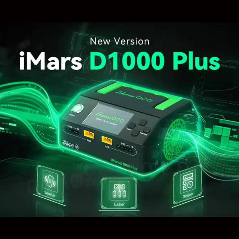 Grace D1000 Plus 25A 500W AC100-240V 2-7S Battery Dual Smart Charger