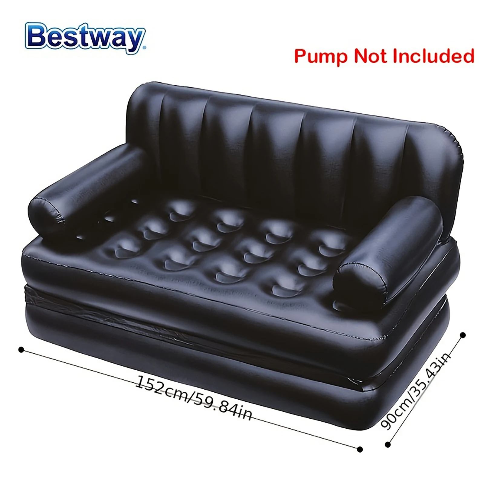 Bestway 75054 1 szt. Dziedziniec przenośna podwójna zewnętrzna sofa nadmuchiwanaLazy Man składana Sofa nadaje się do trawnika