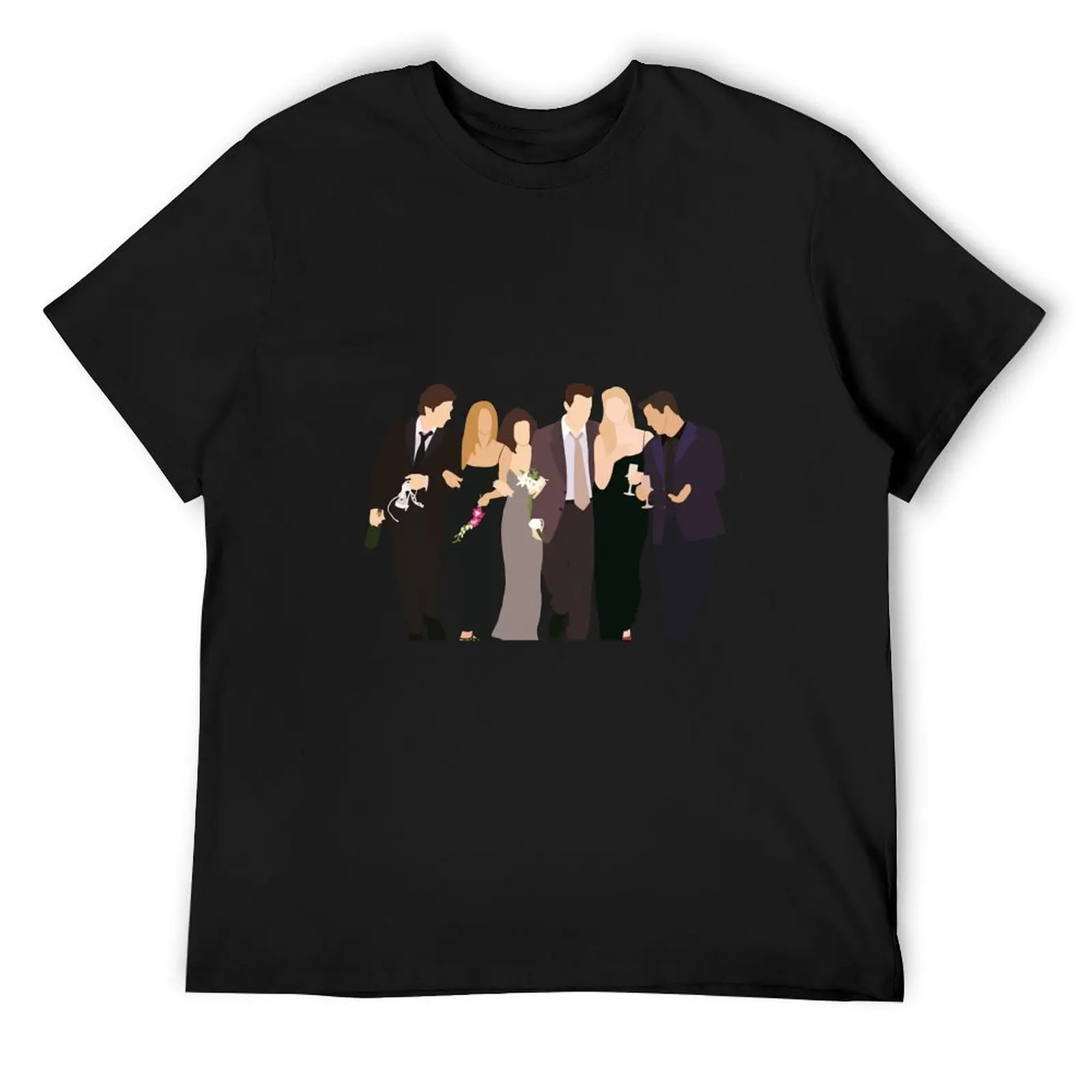 

Chandler Rachel Monica Ross Phoebe Joey sticker T-Shirt korean fashion funny meme t-shirts funny shirt cotton tshirts for men
