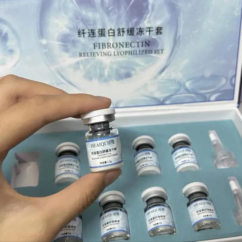 Epidermal Growth Factor Fibronectin Lyophilized Powder Anti-Wrinkles EGF Freeze-Dried Powder Peptide Small Molecule Repair Set