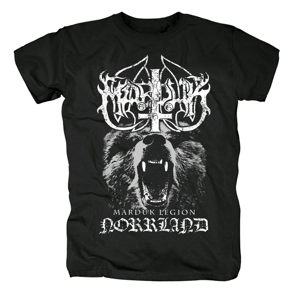 New Fashion Mens Short Sleeve T Shirt Marduk Black Metal Band 100% Cotton Crewneck Tshirt Harajuku Streetwear Top Tee Oversized