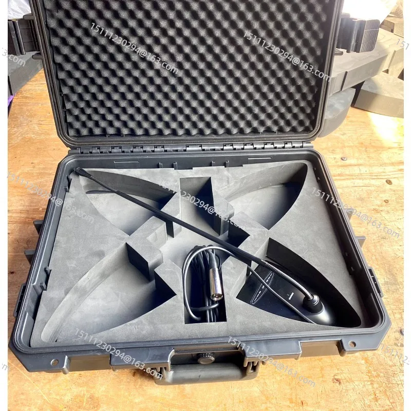 

4-Piece Conference Mic Case for Gooseneck & Desk Microphones, Durable PP Flight Box