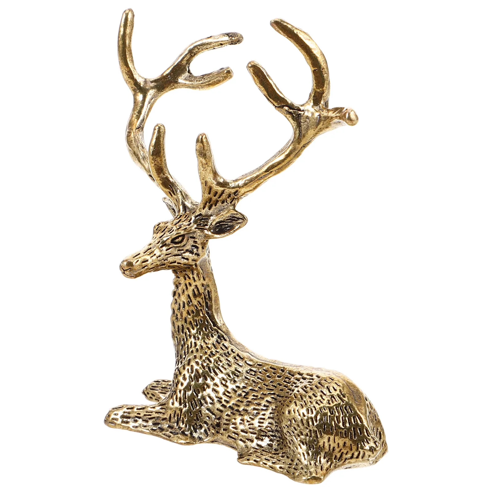 

Vintage Sturdy Home Tabletop Statue Office Brass Craft Home Decor Office Elk Figurines Tiny Elk Statue Brass Decor
