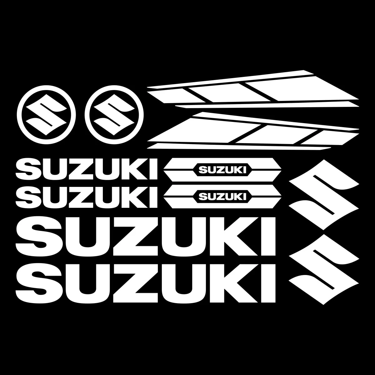 For Suzuki Stickers Decals Tank Logo Set Helmet Emblem Vinyl Kit