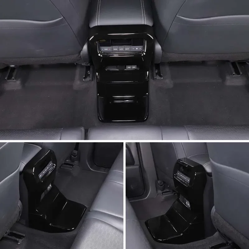 For  Land Cruiser 250 Prado LC250 24-25 ABS Carbon Fiber Rear Air Outlet Cross The Bridge Decorative Panel Car Accessories
